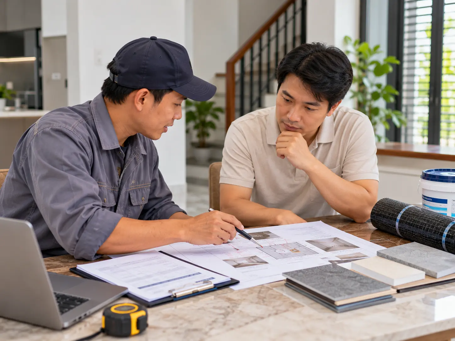 Ảnh minh họa quy trình: Trao đổi phương án sửa chữa nội thất